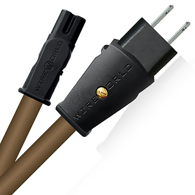 câble d’alimentation wireworld stratus 10 mini power avec connecteurs moulés prise IEC et fiche secteur haute fiabilité