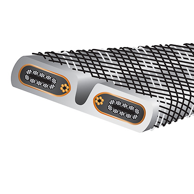câble wireworld platinum electra 10 power en coupe transversale révélant la technologie fluxfield et l’isolation avancée composilex 5