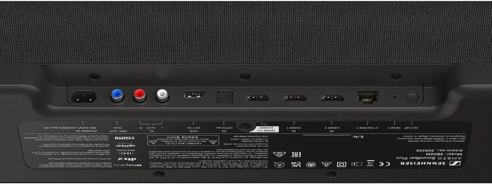 sennheiser soundbar ambeo plus connectique 2