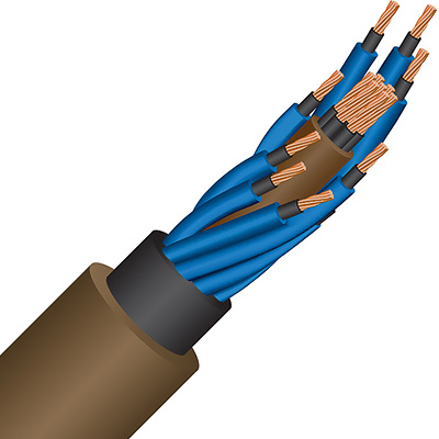 wireworld stratus 10 power vue interne des conducteurs en cuivre OFC isolés individuellement et organisés en structure torsadée