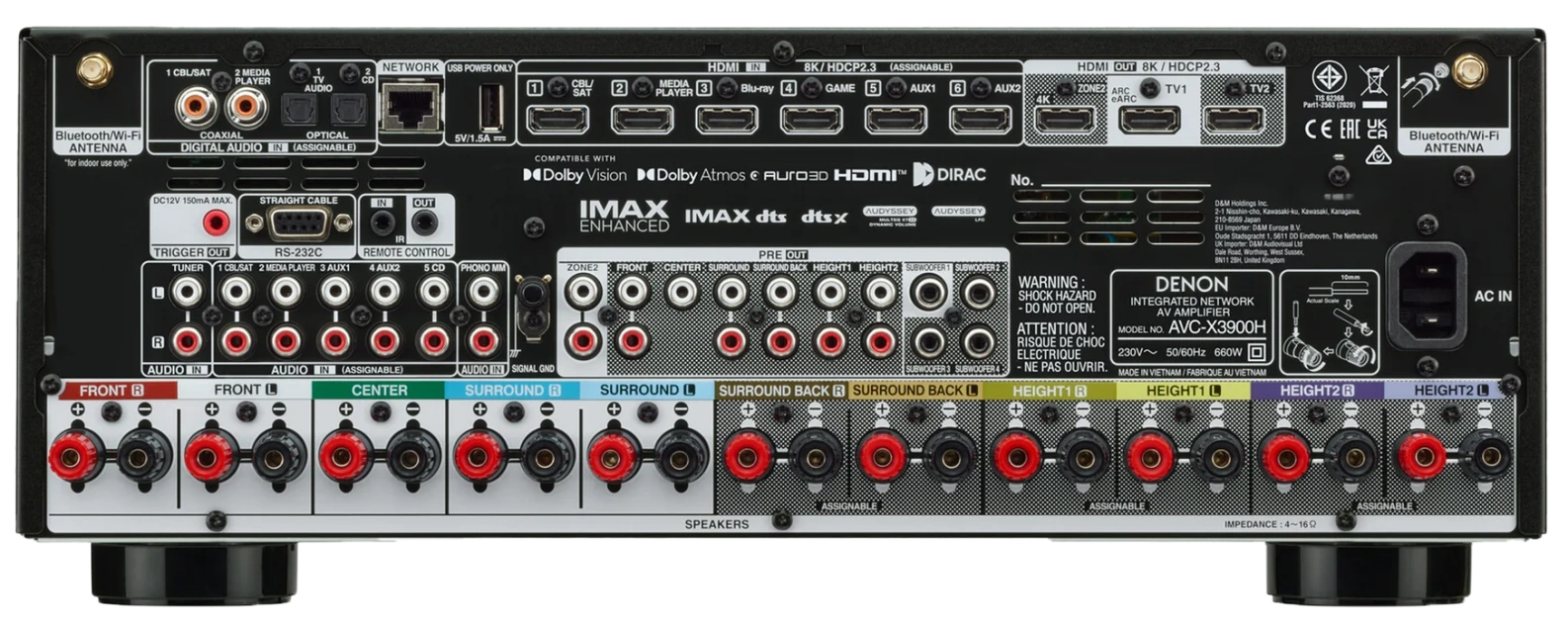 Denon AVRX3900H arriere 2