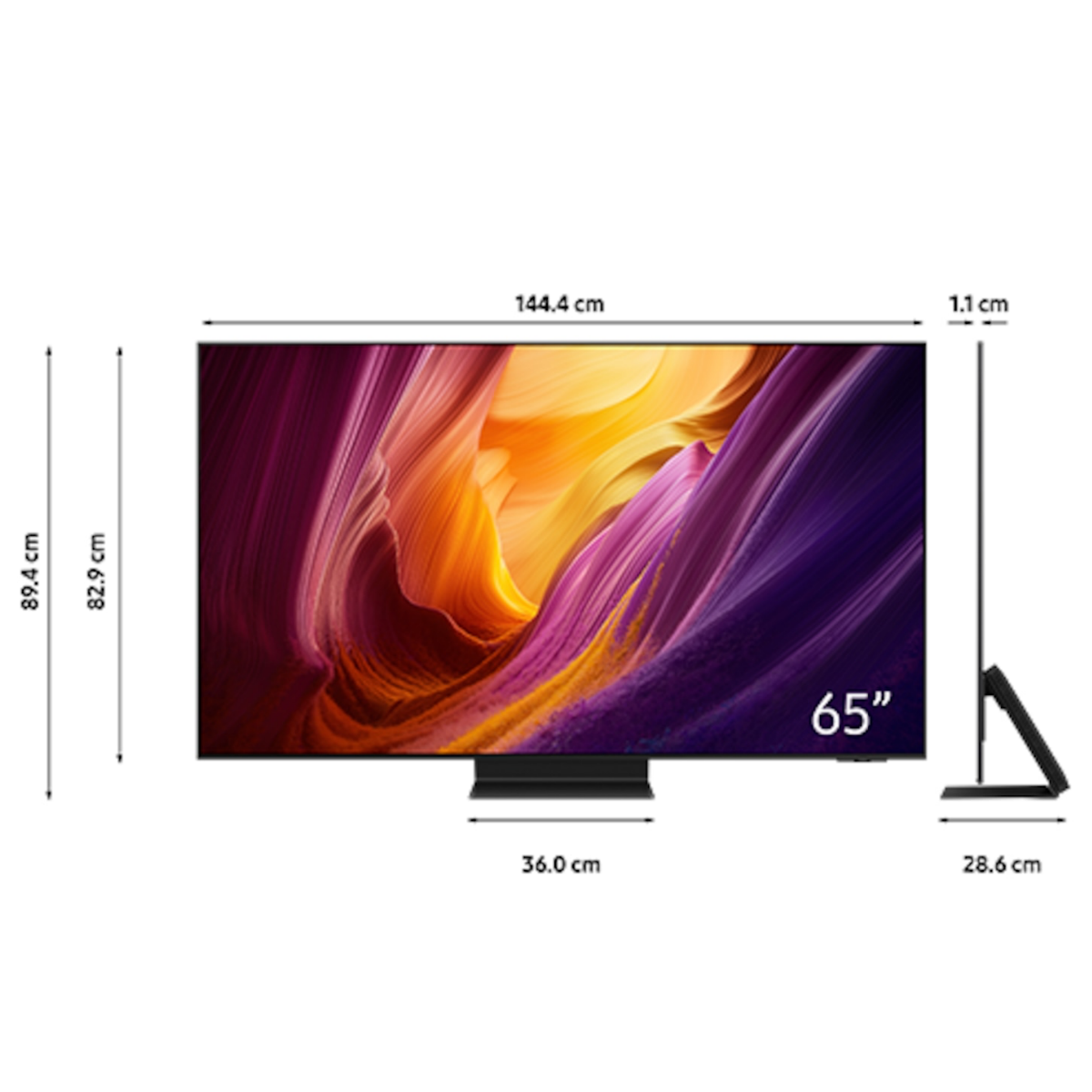 Samsung Oled QE65S95H | S95H (2026) 5 SAMSUNG QE65S95H OLED DIMENSIONS
