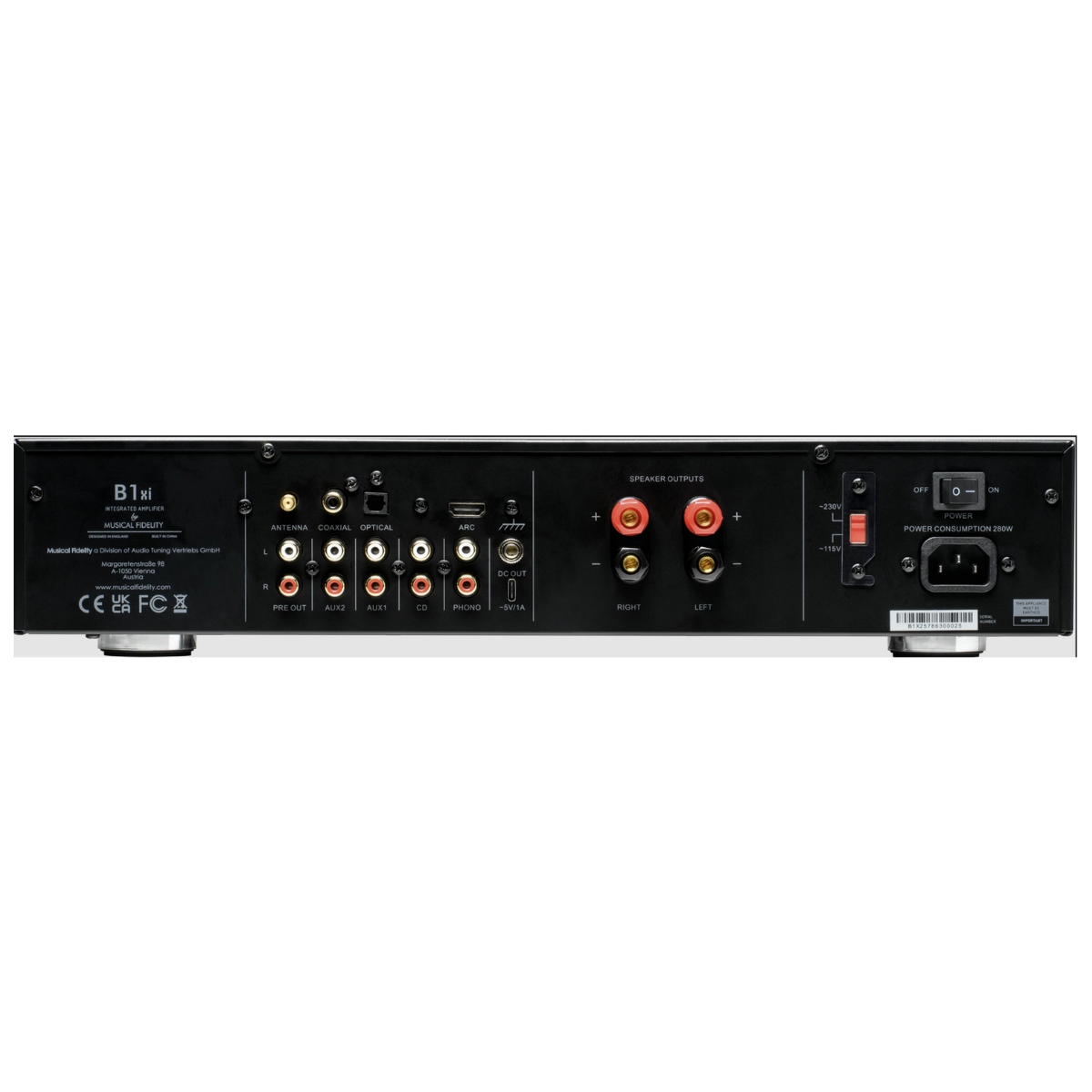 Musical Fidelity B1XI 2 MUSICAL FIDELITY B1xI arriere connection